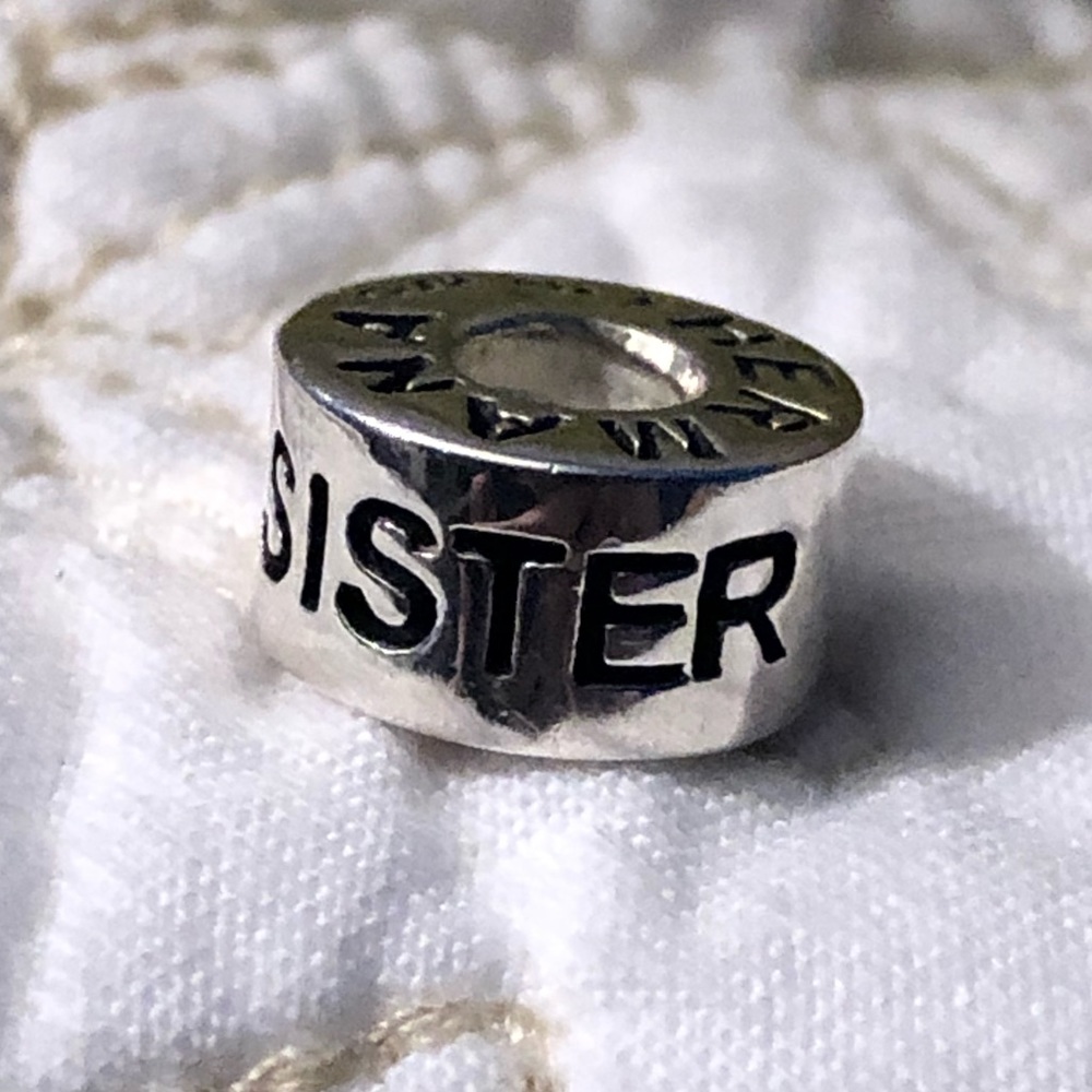 Chamilia sterling silver sister charm